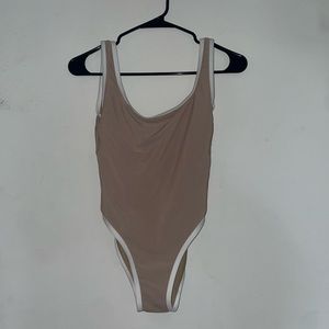 Tan Lainsnow One Piece Swimsuit